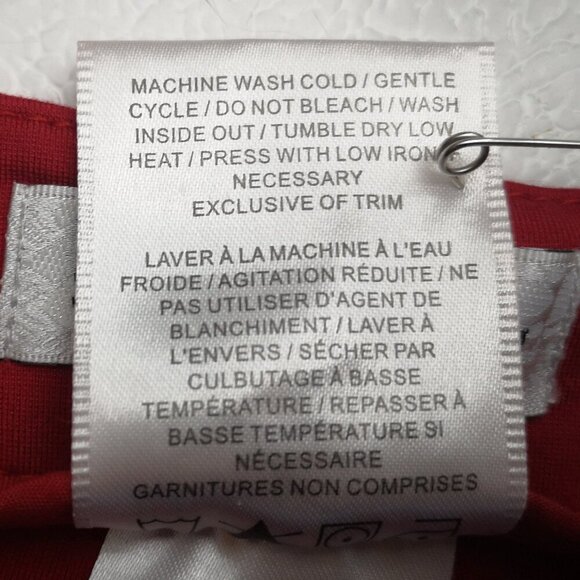 Santana Ladies Size 14 Red Straight Leg Button & Zipper Closure Pants - Picture 5 of 13